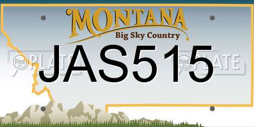 JAS515 Montana License Plate