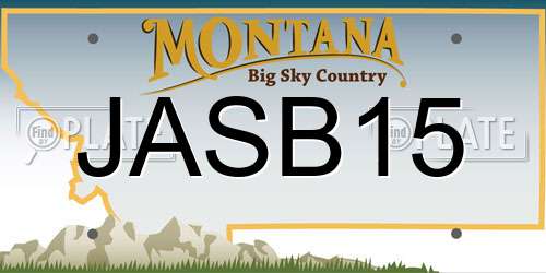 JASB15 Montana License Plate