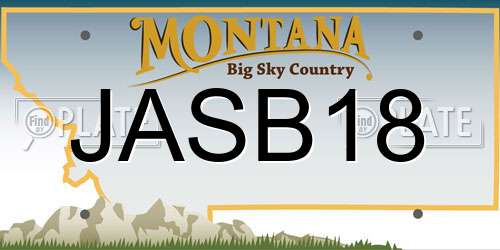 JASB18 Montana License Plate