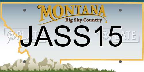 JASS15 Montana License Plate