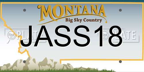 JASS18 Montana License Plate
