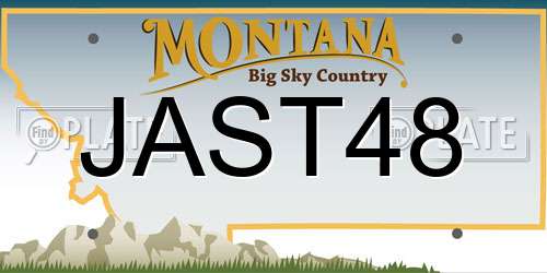 JAST48 Montana License Plate
