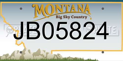 JB05824 Montana License Plate