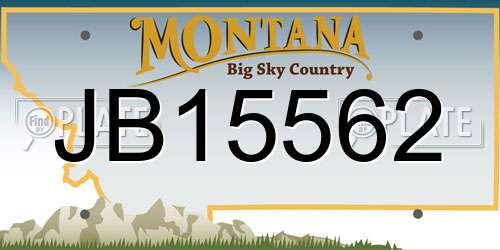 JB15562 Montana License Plate