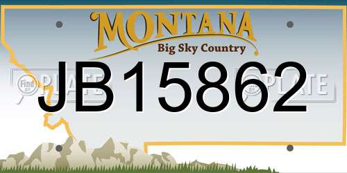 JB15862 Montana License Plate