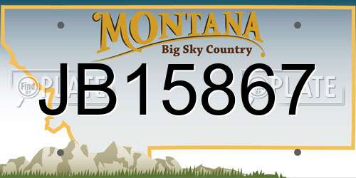 JB15867 Montana License Plate