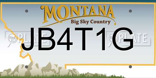 JB4T1G Montana License Plate