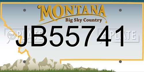 JB55741 Montana License Plate