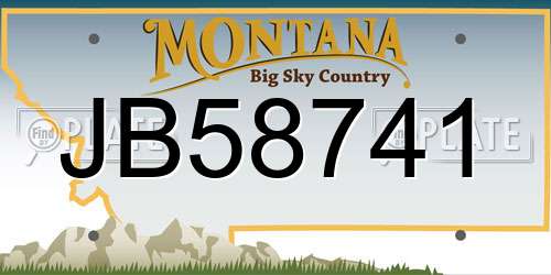 JB58741 Montana License Plate