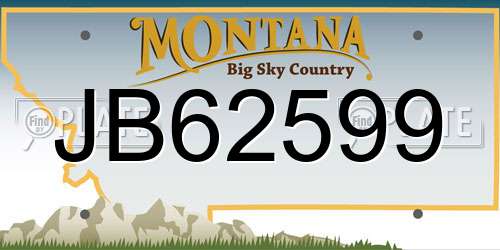 JB62599 Montana License Plate