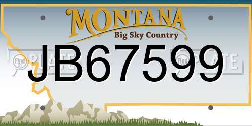 JB67599 Montana License Plate