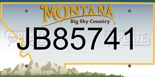 JB85741 Montana License Plate