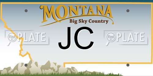 JC Montana License Plate