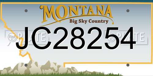 JC28254 Montana License Plate
