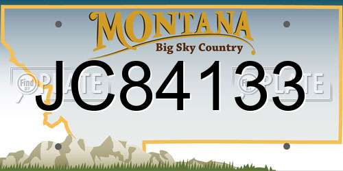 JC84133 Montana License Plate
