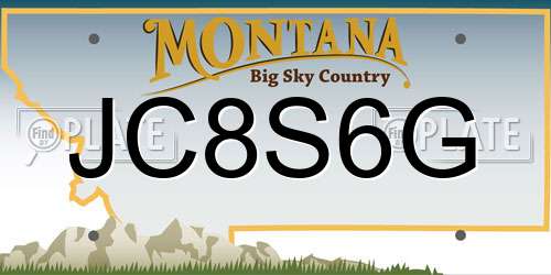 JC8S6G Montana License Plate