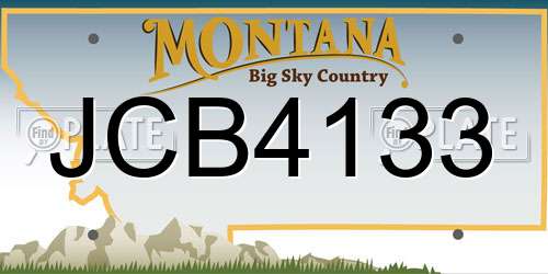 JCB4133 Montana License Plate
