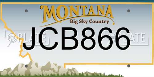 JCB866 Montana License Plate
