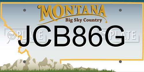 JCB86G Montana License Plate