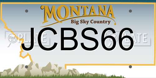 JCBS66 Montana License Plate