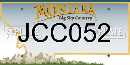 JCC052 Montana License Plate