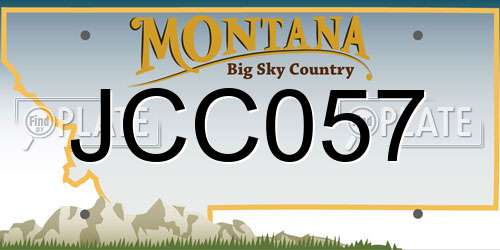 JCC057 Montana License Plate