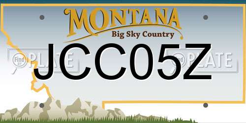 JCC05Z Montana License Plate