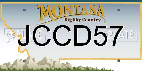 JCCD57 Montana License Plate
