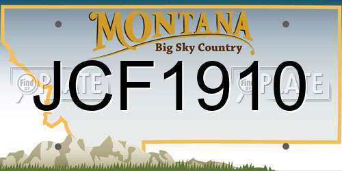 JCF1910 Montana License Plate
