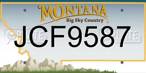 JCF9587 Montana License Plate