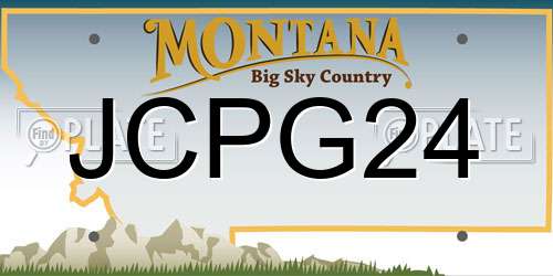 JCPG24 Montana License Plate