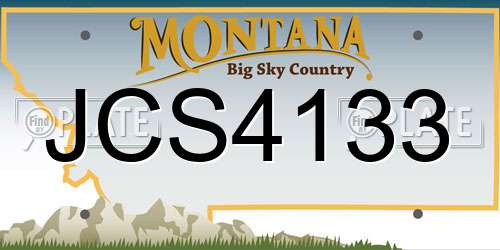 JCS4133 Montana License Plate