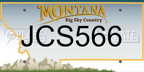 JCS566 Montana License Plate