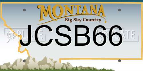 JCSB66 Montana License Plate