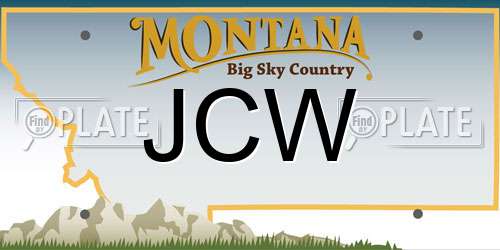 JCW Montana License Plate