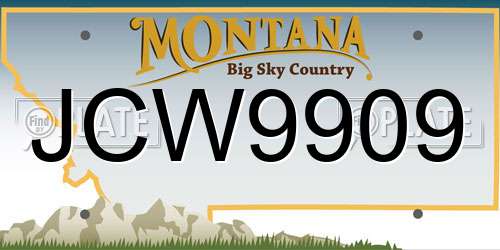 JCW9909 Montana License Plate