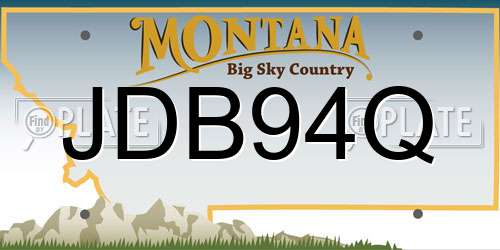 JDB94Q Montana License Plate