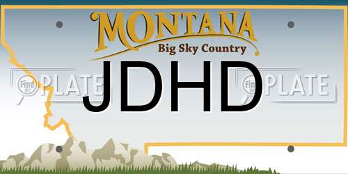 JDHD Montana License Plate