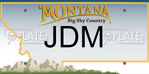 JDM Montana License Plate