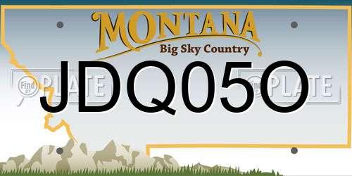 JDQ05O Montana License Plate