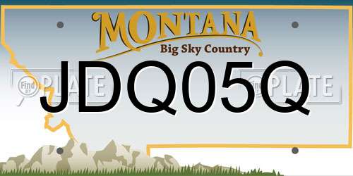 JDQ05Q Montana License Plate