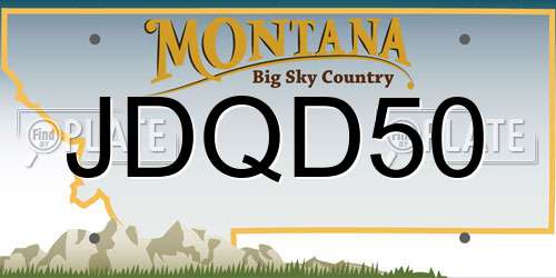 JDQD50 Montana License Plate