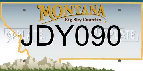 JDY090 Montana License Plate
