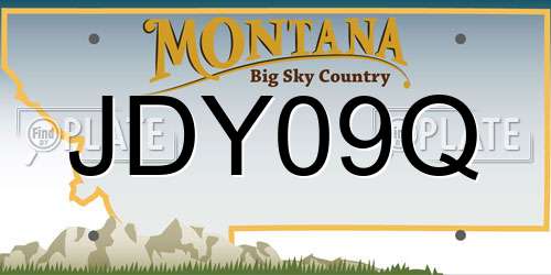 JDY09Q Montana License Plate
