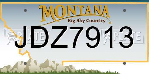 JDZ7913 Montana License Plate