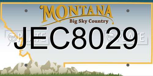 JEC8029 Montana License Plate