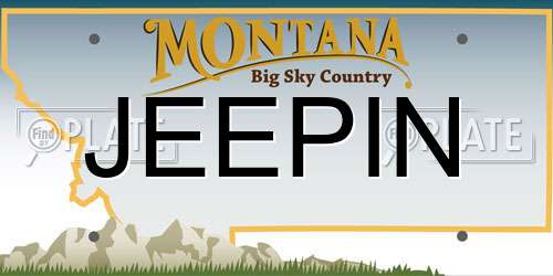 JEEPIN Montana License Plate