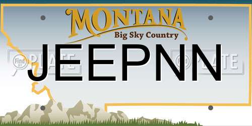 JEEPNN Montana License Plate