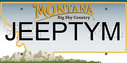 JEEPTYM Montana License Plate
