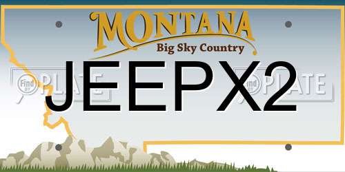 JEEPX2 Montana License Plate